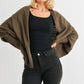 Batwing Sleeve Open Front Cardigan