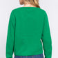 Long Slv X Strap V-neck Sweater