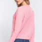Long Slv X Strap V-neck Sweater