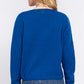 Long Slv X Strap V-neck Sweater