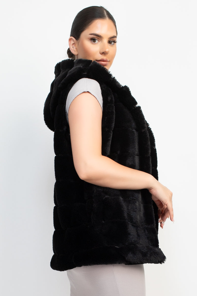 Faux Fur Collared Vest