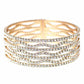 Wavy Rhinestone Cuff Bracelet