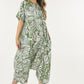 Loose Round Neck Print Onesie-like Jumpsuit