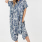 Loose Round Neck Print Onesie-like Jumpsuit