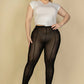 Plus Size Seam Front High Waist Mesh Leggings