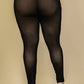 Plus Size Seam Front High Waist Mesh Leggings