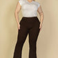 Plus Size Bubble Fabric Flare Pants