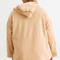 Plus Two Pocket Open Front Soft To Touch Hooded Cardigan Jacket