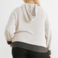 Plus Heather Grey & Charcoal Soft-to-touch One Pocket Hooded Sweater