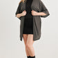 Plus Charcoal Knit Open Front Cardigan