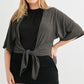 Plus Charcoal Knit Open Front Cardigan