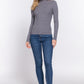 Long Slv Mock Neck Rib Sweater