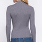 Long Slv Mock Neck Rib Sweater