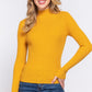 Long Slv Mock Neck Rib Sweater