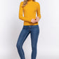 Long Slv Mock Neck Rib Sweater