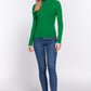 Long Slv Mock Neck Rib Sweater