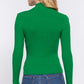 Long Slv Mock Neck Rib Sweater