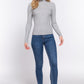 Long Slv Mock Neck Rib Sweater