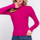 Long Slv Mock Neck Rib Sweater