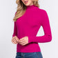 Long Slv Mock Neck Rib Sweater