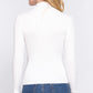 Long Slv Mock Neck Rib Sweater