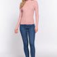 Long Slv Mock Neck Rib Sweater