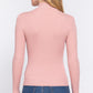 Long Slv Mock Neck Rib Sweater