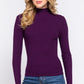 Long Slv Mock Neck Rib Sweater