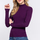 Long Slv Mock Neck Rib Sweater