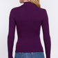 Long Slv Mock Neck Rib Sweater