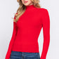 Long Slv Mock Neck Rib Sweater