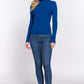 Long Slv Mock Neck Rib Sweater