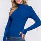 Long Slv Mock Neck Rib Sweater