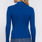 Long Slv Mock Neck Rib Sweater