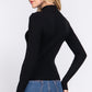 Long Slv Mock Neck Rib Sweater