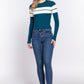 Long Slv Stripe Rib Sweater