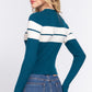 Long Slv Stripe Rib Sweater