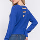 Dolman Slv Strappy Open Back Sweater