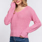 Dolman Slv Strappy Open Back Sweater