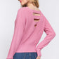 Dolman Slv Strappy Open Back Sweater