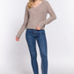 Dolman Slv Strappy Open Back Sweater