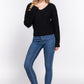 Dolman Slv Strappy Open Back Sweater