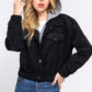 Long Slv Hoodie Corduroy Jacket