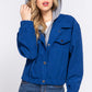 Long Slv Hoodie Corduroy Jacket