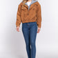 Long Slv Hoodie Corduroy Jacket