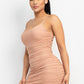 Ruched Scoop Neck Bodycon Dress