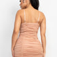 Ruched Scoop Neck Bodycon Dress