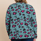 Plus Size Animal Printed Open Front Cropped Cardigan