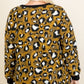 Plus Size Cozy Animal Mir Print With Brush Button Up Cardigan