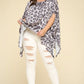 Animal Printed Rayon Span Poncho